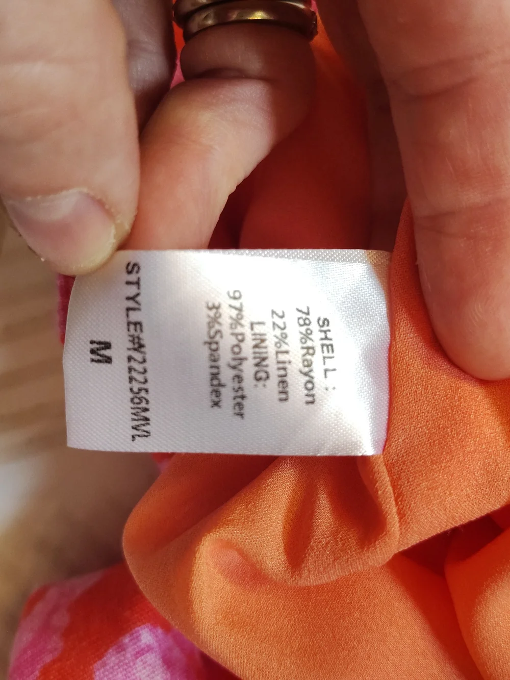 Two Cumberland Floral Wrap Mini Skirt in Bright Orange and Pink Medium‎